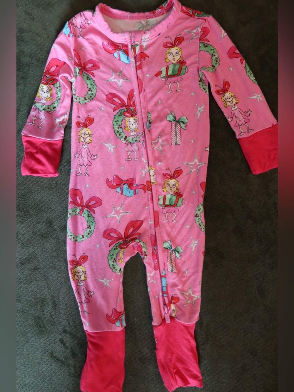 🎀 Posh Peanut x Dr. Seuss Cindy Lou Who Convertible Onesie | Size 0–3